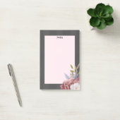 Post-it® Rose moderne simple et rayures (Bureau)