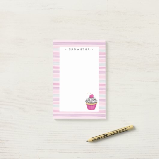 Post-it® Rose mou (Sur un bureau)