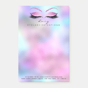 Post-it® Rose nommé rose de fuchsia de Web de mèches bleu