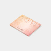 Post-it® Rose or rose parties scintillant nom de marbre gla (Incliné)