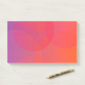Post-it® rose, orange, moderne, simple, cool, art tendance (Sur un bureau)