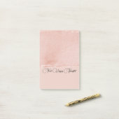 Post-it® Rose Pâle Pensez à des Pensées Heureuses (Sur un bureau)