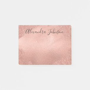 Post-it® Rose pâle - Rose Gold Foil Brush Strot