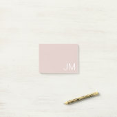 Post-it® Rose Pâle Tendance Monogramme Oversize Lettres Ini (Sur un bureau)