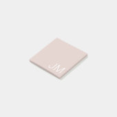 Post-it® Rose Pâle Tendance Monogramme Oversize Lettres Ini (Incliné)