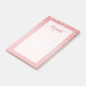 Post-it® Rose Parties scintillant or Blush Ombre personnali (Incliné)