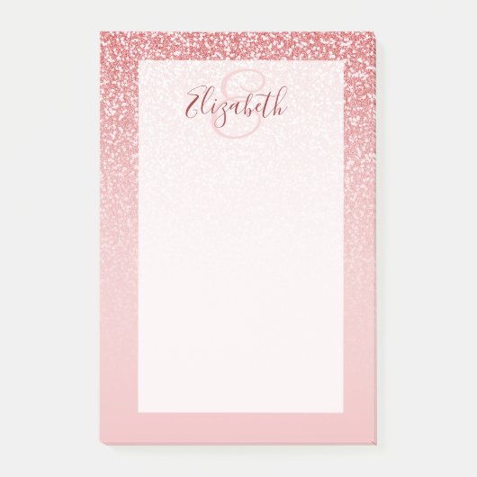 Post-it® Rose Parties scintillant or Blush Ombre personnali (Devant)