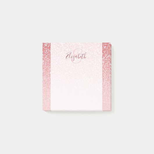 Post-it® Rose Parties scintillant or Blush Ombre personnali (Devant)