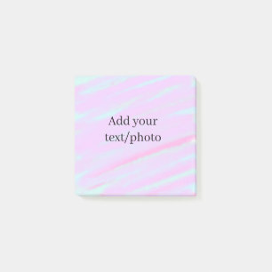 Post-it® Rose pastel vert ajouter photo texte aquarelle rét