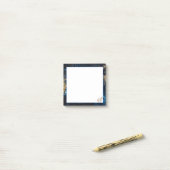 Post-it® Rose personnalisé Gold Navy Blue MARBLE Sticky (Sur un bureau)