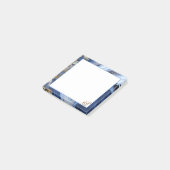 Post-it® Rose personnalisé Marbre bleu marine Stick (Incliné)