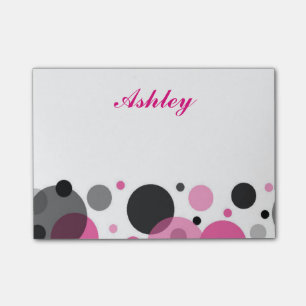 Post-it® Rose points noirs