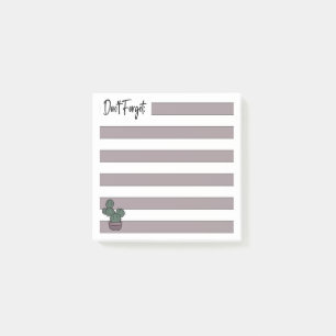 Post-it® Rose Poussiéreux Ligné Cactus en Pot -