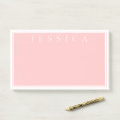 Post-it® Rose Rose clair | Votre nom (Sur un bureau)