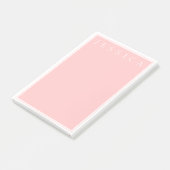 Post-it® Rose Rose clair | Votre nom en blanc (Incliné)