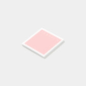 Post-it® Rose Rose clair | Votre nom en blanc (Incliné)