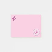 Post-it® Rose rose monogramme (Devant)