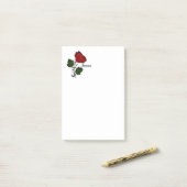 Post-it® Rose rouge avec nom (Sur un bureau)