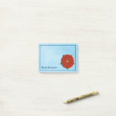 Post-it® Rose rouge de Lancaster (Sur un bureau)