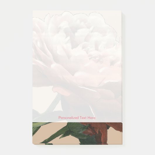 Post-it® Rose rouge rubis aux accents blancs (Devant)