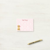 Post-it® Rose Valentin Chesapeake Bay Retriever (Sur un bureau)