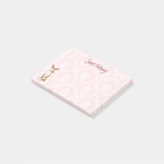 Post-it® Rose Valentin Ibizan Hound (Incliné)