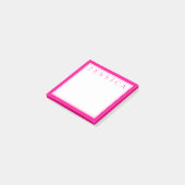 Post-it® Rose vif chaud | Votre Nom (Incliné)