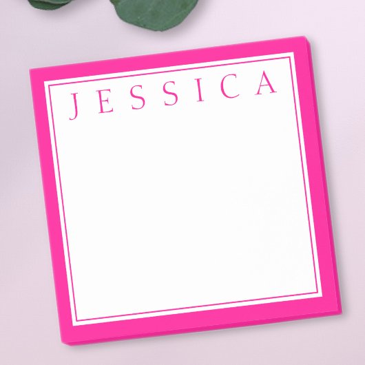 Post-it® Rose vif chaud | Votre Nom
