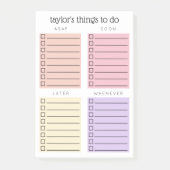 Post-it® Rose violet Organisé des choses à faire (Devant)