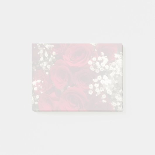 Post-it® Roses and Baby's Breath Post-It notes (Devant)