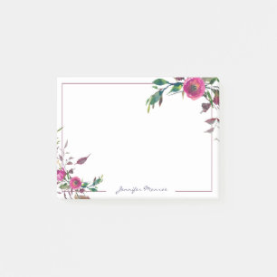 Post-it® Roses aquarelle rose personnalisées