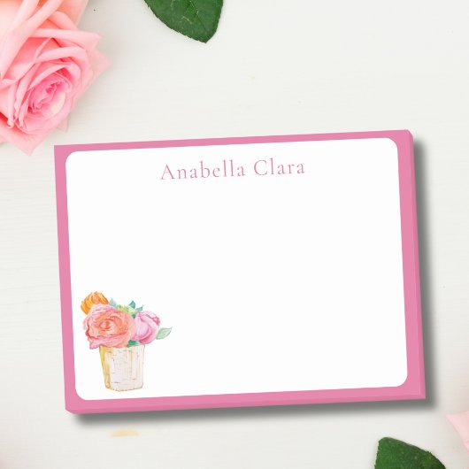 Post-it® Roses aquarelles dans un vase