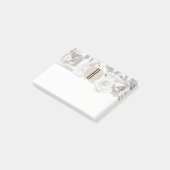Post-it® Roses Blanches Rustiques d'Hiver Élégant Shabby Ch (Incliné)