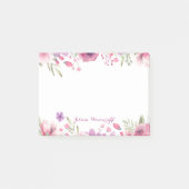 Post-it® Roses d'aquarelle de nom de script (Devant)