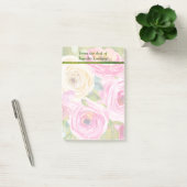 Post-it® Roses d'aquarelle en rose et crème (Bureau)