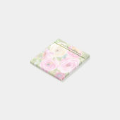 Post-it® Roses d'aquarelle en rose et crème (Incliné)