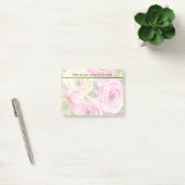 Post-it® Roses d'aquarelle en rose et crème (Bureau)