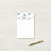 Post-it® Roses de pastel florales modernes (Sur un bureau)