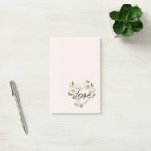 Post-it® Roses Fines Plumes Cœur Amour Romantique (Bureau)