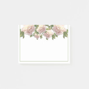 Post-it® Roses rose pâle et doux en ivoire