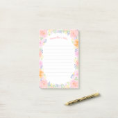 Post-it® Roses roses roses Aquarelle Florale mignonne Jardi (Sur un bureau)