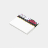Post-it® Roses Rouges & Blanches Moderne Chic Usé Personnal (Incliné)