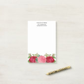 Post-it® Roses rouges roses florales (Sur un bureau)