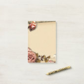 Post-it® Roses vintages (Sur un bureau)