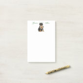 Post-it® Rottweiler Heart Mom (Sur un bureau)