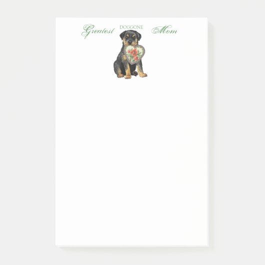 Post-it® Rottweiler Heart Mom (Devant)