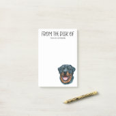 Post-it® Rottweiler Lover (Sur un bureau)