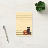 Post-it® Rotweiler Chien assis par des Citrouilles d'Hallow (Bureau)