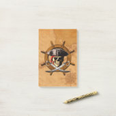Post-it® Roue de pirate de jolly roger (Sur un bureau)