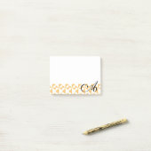 Post-it® Roues de Citrouille initial personnalisées (Sur un bureau)